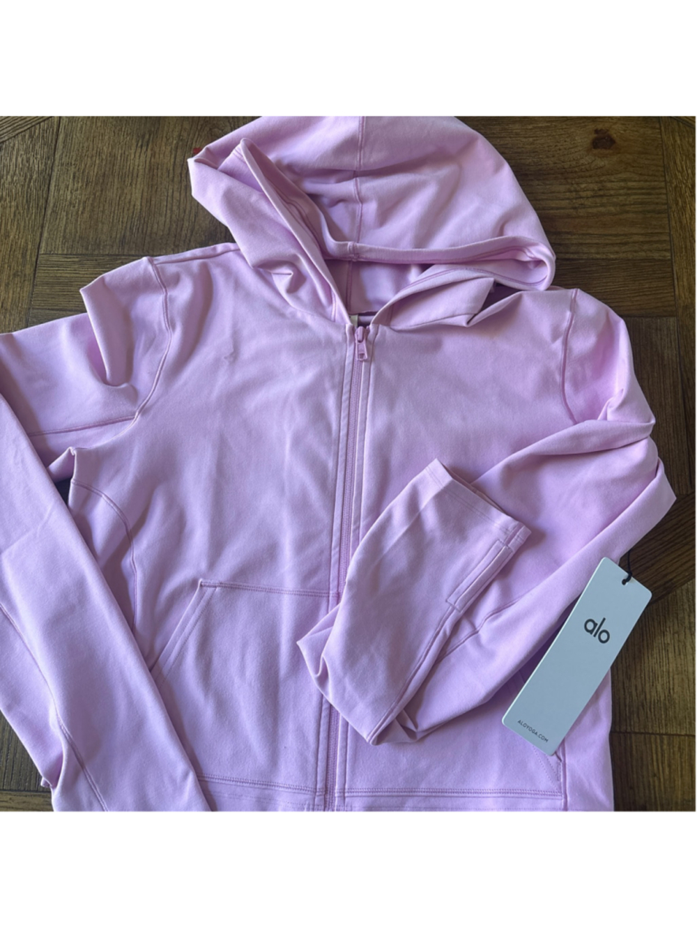 Women's Alo Yoga Alosoft sincere fitted candy heart pink jacket Size L